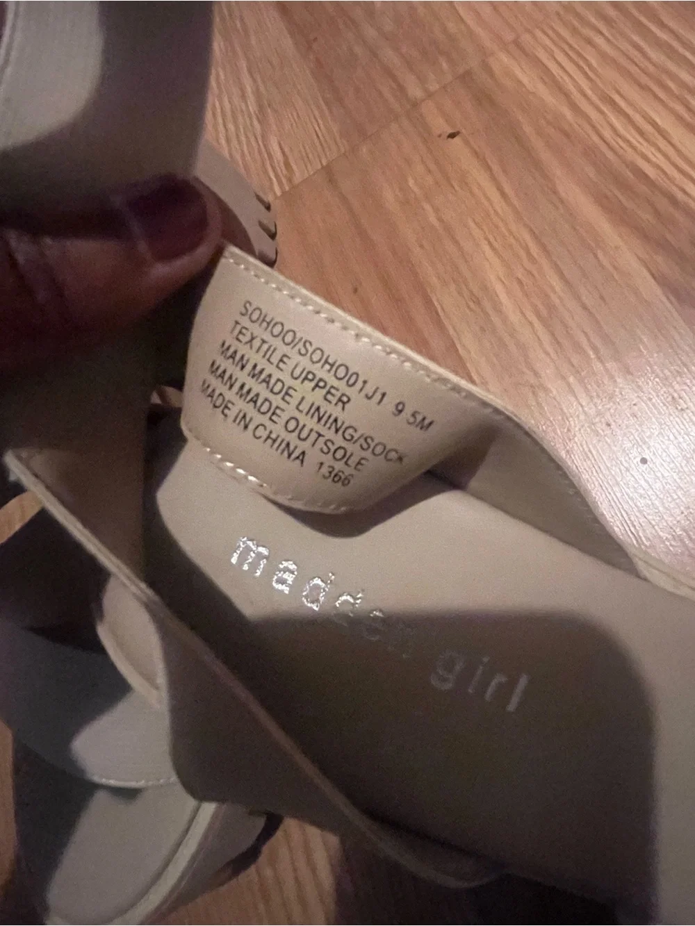 Madden Girl Sohoo Chunky Platform Strappy Sandals in Cream/Beige/Off-White